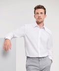 Long sleeve easycare tailored Oxford shirt J922M